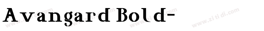 Avangard Bold字体转换